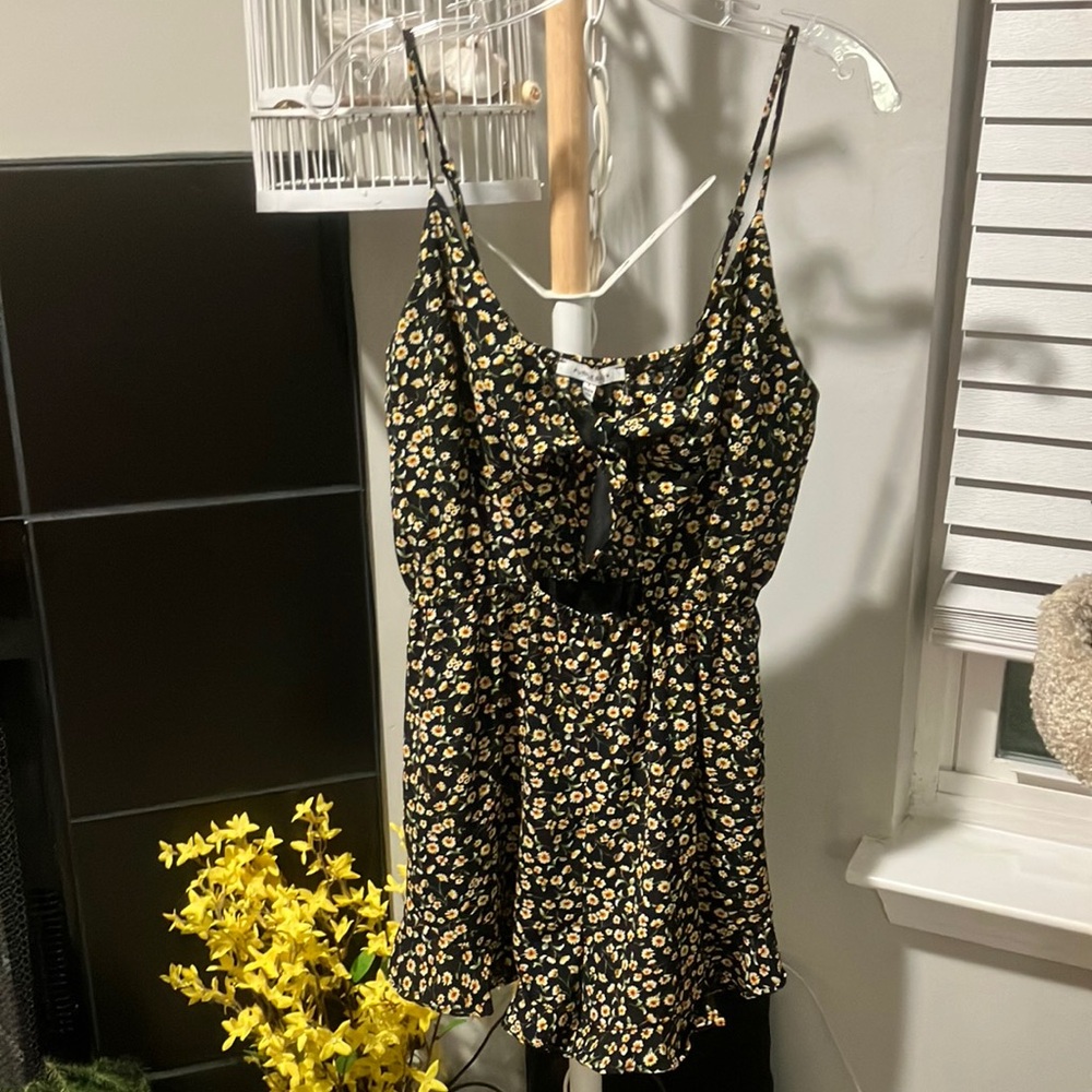 Floral Cut Out Romper